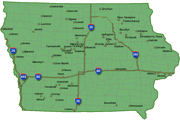 Map of IADG Municipal Utility Members